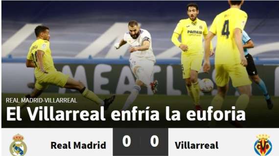 AS: "El Villarreal enfría la euforia"