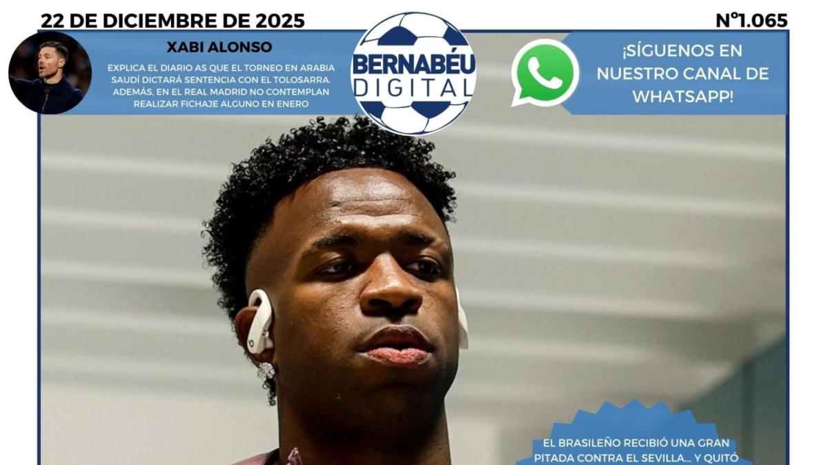 La portada BD destaca el terremoto con Vinicius en el Real Madrid
