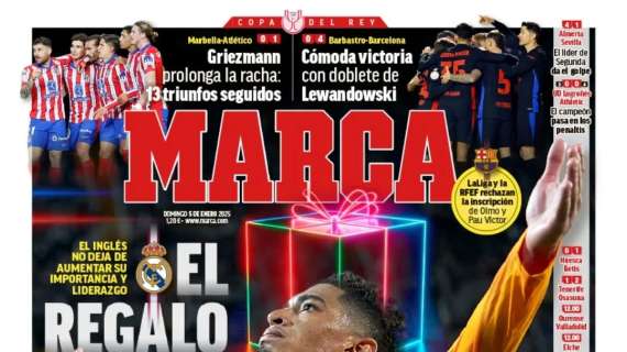 Marca muestra en su portada al "regalo" del Real Madrid