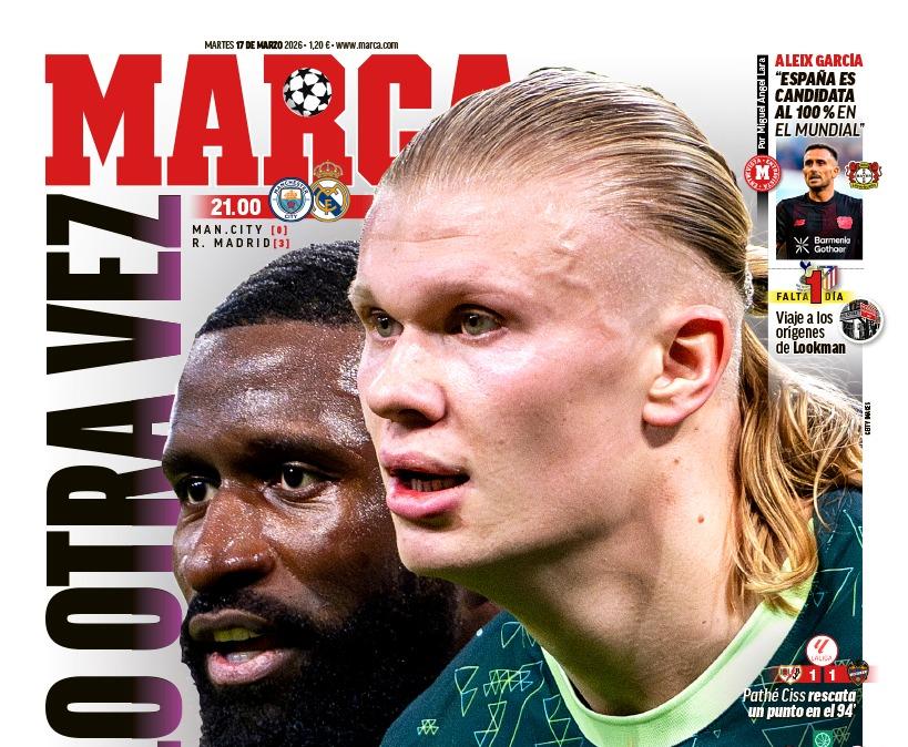 El partidazo City - Real Madrid de esta noche es el protagonista de la prensa