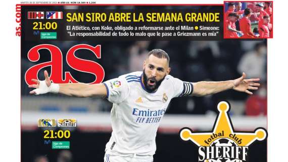 PORTADA | As: "El Sheriff es Benzema"