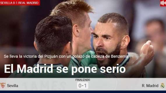 Marca destaca la seriedad del Madrid esta noche en el Pizjuán