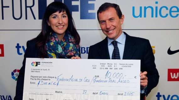 Butragueño recogió los fondos recaudados en el II Champions for Life