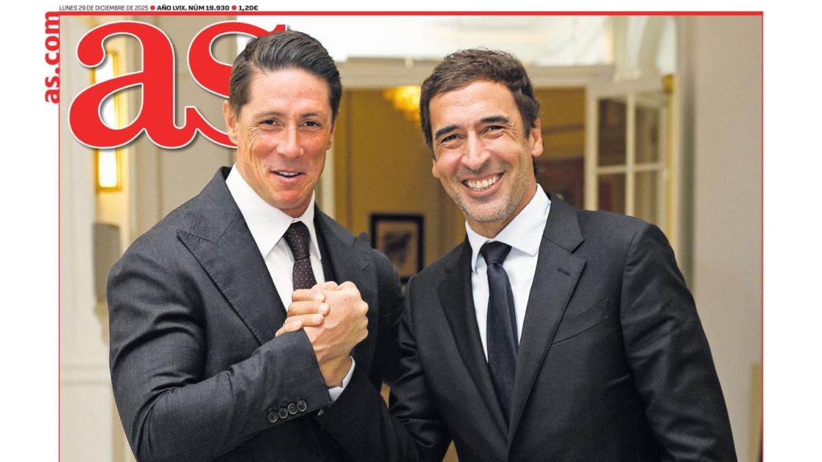 El diario AS destaca en primera plana a Raúl y Fernando Torres