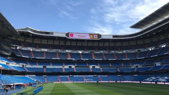 FOTO - Todo preparado en el Bernabéu para la presentación de Hazard