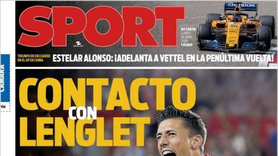 PORTADA - Sport: "Contacto con Lenglet"