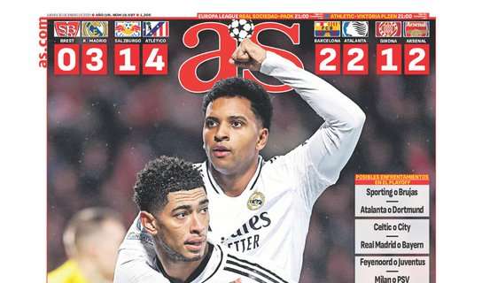 "Mucha emoción y mucho peligro" en la portada del diario AS