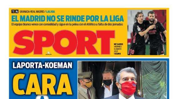 PORTADA | Sport: "El Madrid no se rinde por la Liga"