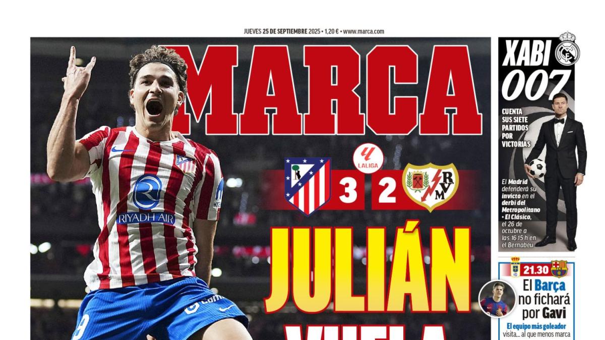 La portada de Marca destaca la exhibición de Julián Álvarez