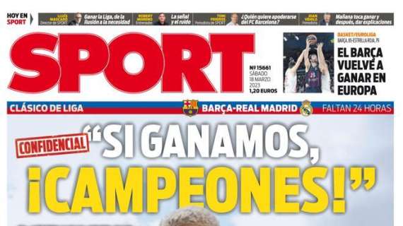 PORTADA | Sport: "Al Madrid le tocó el Chelsea"