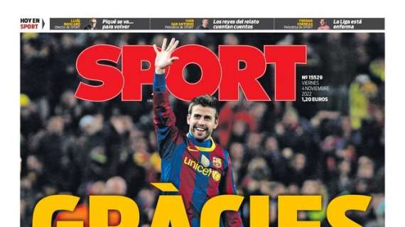 PORTADA | Sport a Piqué: "Gràcies"