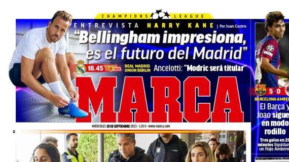 PORTADA | Marca, con Harry Kane: "Bellingham es el futuro del Real Madrid"