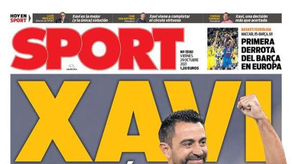 PORTADA | Sport: "Xavi, la solución"