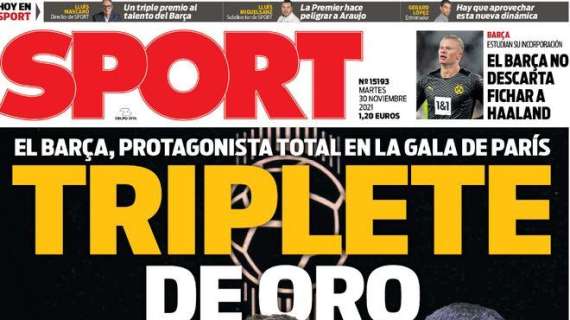 PORTADA | Sport: "Triplete de oro"