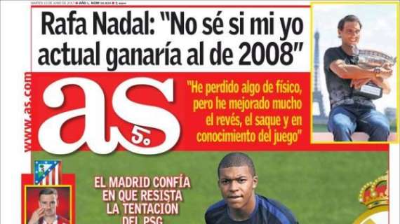 PORTADA - As desvela las intenciones del Madrid: "El verano de Mbappé"