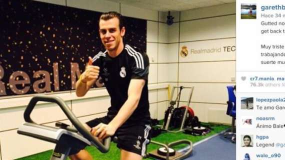 Bale: "Muy triste por no poder jugar esta noche. ¡Buena suerte muchachos!"