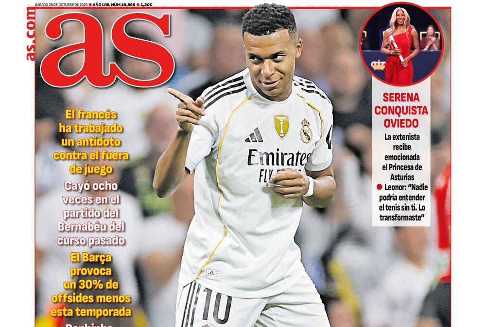 AS destaca a "Mbappé contra el plan Flick" en su portada para el clásico