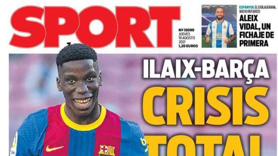 PORTADA | Sport: "Ilaix-Barça, crisis total"