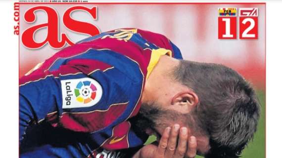 PORTADA | As sale con la derrota del Barça: "Batacazo"