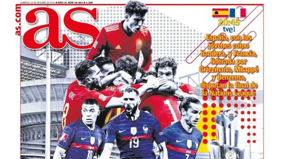 PORTADA | As, con la final de la Nations League: "Equipazo vs galácticos"