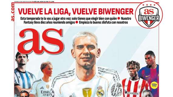 AS destaca la presentación del nuevo fichaje del Real Madrid en su portada