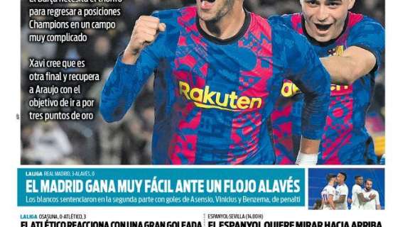 PORTADA | Sport: "El Madrid gana muy fácil ante un flojo Alavés"