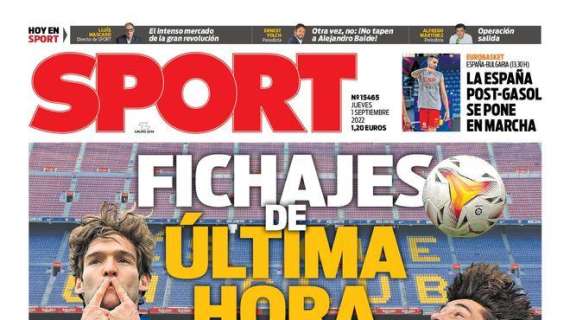 PORTADA | Sport: "Fichajes de última hora"