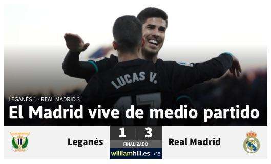 As titula así la remontada: "El Madrid vive de medio partido"