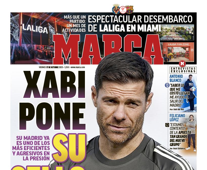 Marca titula en portada: "Xabi pone su sello"
