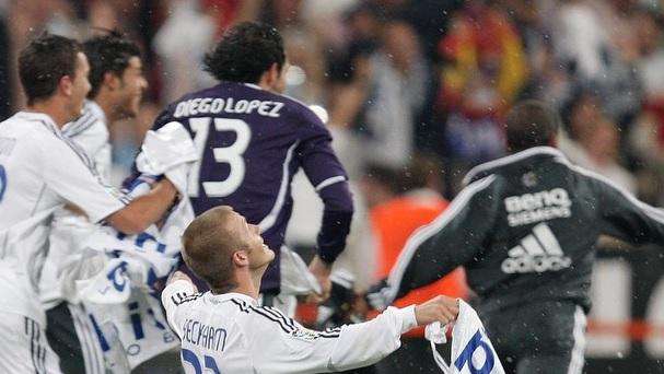 Beckham recuerda la Liga conquistada con el Real Madrid