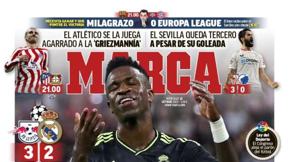 PORTADA | Marca: "El Madrid se duerme"