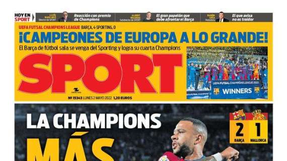 PORTADA | Sport: "La Champions, más cerca"