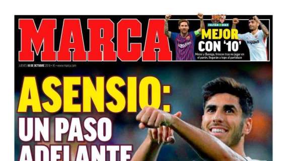 PORTADA - Marca  destaca a Asensio en una BBA entre algodones: "Un paso adelante"