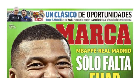 PORTADA | Marca, con el inminente fichaje de Mbappé: "Sólo falta fijar precio"