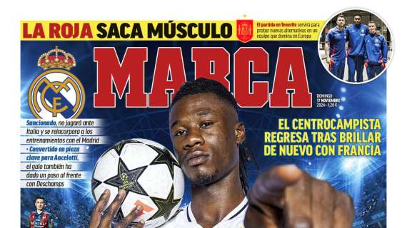 El regreso de Camavinga, en la portada de Marca