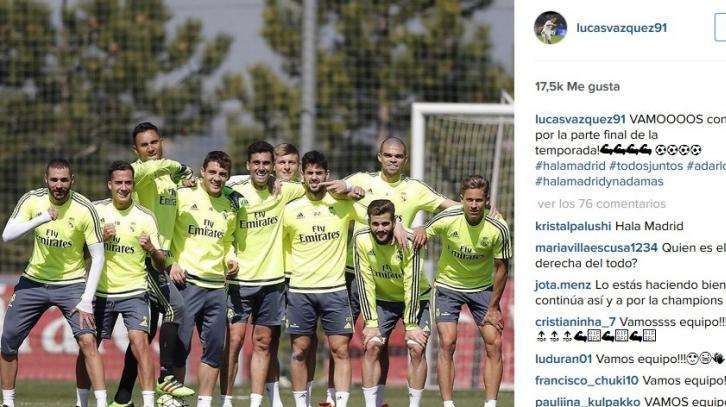 Lucas anima al Madrid para el final de curso