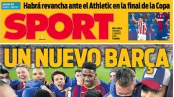 PORTADA - Sport: "Habrá revancha ante el Athletic en la final de la Copa"