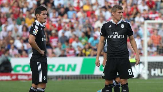 Kroos y James, máximos asistentes del Real Madrid esta temporada