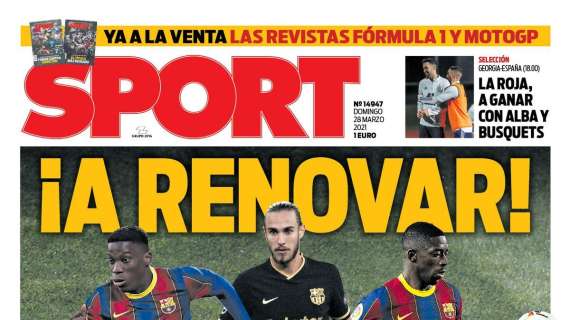 PORTADA - Sport: "¡A renovar!"