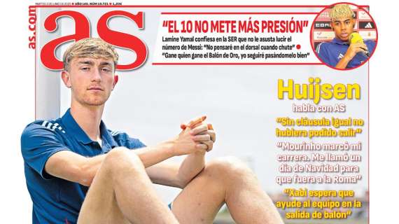 Huijsen, en la portada de AS: "Aspiro a ser como Ramos"