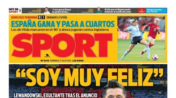 PORTADA | Sport, Lewandowski: "Soy muy feliz"