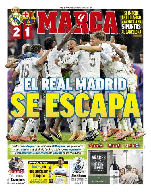 "El Real Madrid se escapa", en Marca