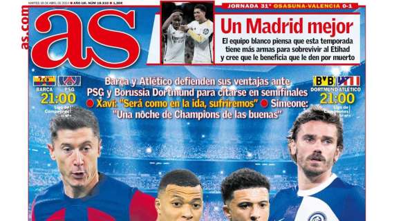 PORTADA | AS: "Un Madrid mejor"