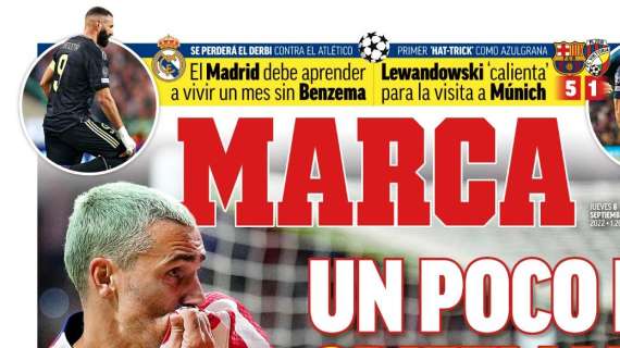 PORTADA | Marca: "El Madrid debe aprender a vivir un mes sin Benzema"