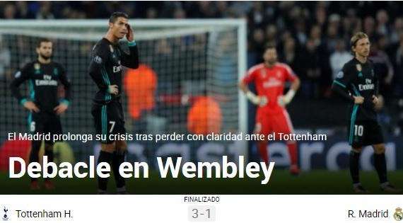 Marca - Dele Alli hunde más al Madrid: "Debacle en Wembley"