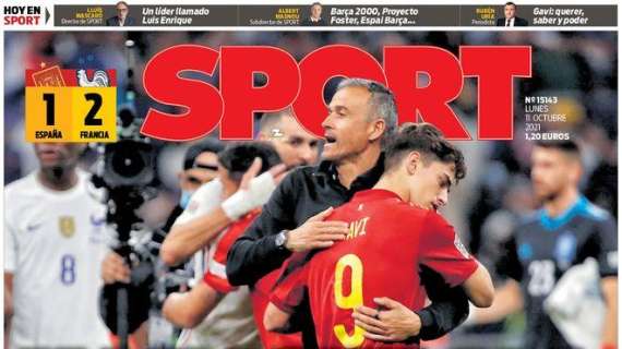 PORTADA | Sport, con la derrota de España: "Injusticia"