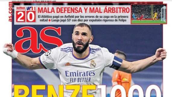 PORTADA | As: “Benze1000. El francés marca un gol histórico ante el Shakhtar”