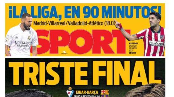 PORTADA - Sport: "Triste final" 