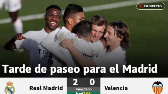 As: "Tarde de paseo para el Madrid"