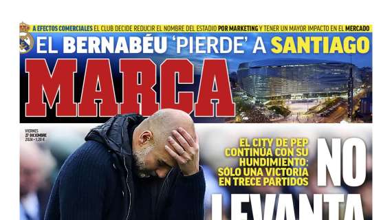 Guardiola y el Bernabéu, en la portada de Marca